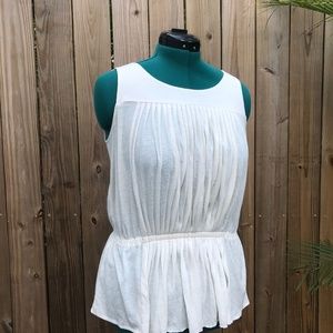Ecru Lilly Pulitzer Peplum tank